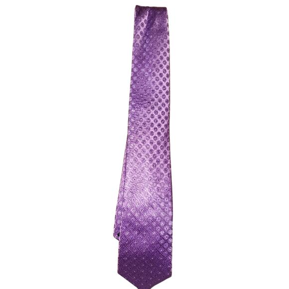 Men's Geoffrey Beene 100% Silk Purple Neck Tie Easter Spring Wedding Careerwear - Picture 1 of 4